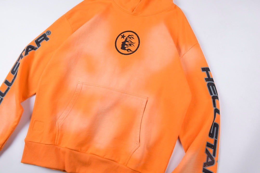 Hellstar Studios Orange Hoodie 2024 New