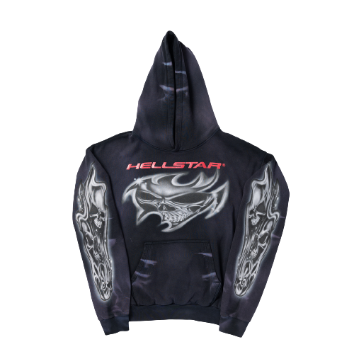 Hellstar Studios Airbrushed Skull Hoodie 2024 New